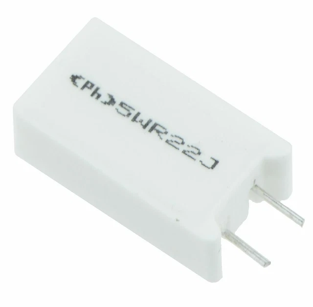 10-Pack Of 5W 22 Ohm Cement Resistors - 5% Tolerance, Flame Resistant (Brand New)
