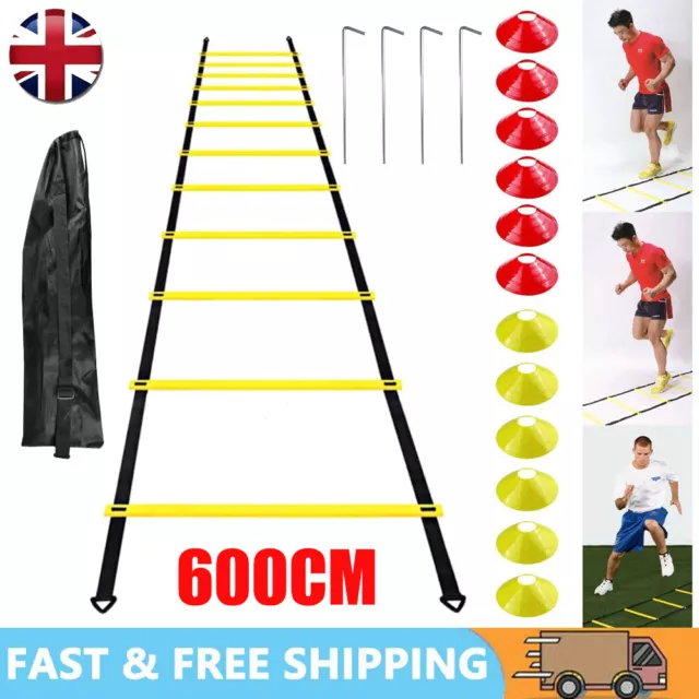 Football Fitness Speed Training Equipment Exercise Agility Ladder Cones for Kids