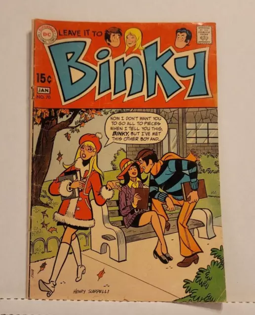 Leave It To Binky #70 Jan 1970  Scarpelli  DC  Comic Book