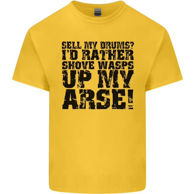 Vendi i miei tamburi? T-shirt da uomo in cotone Drums Drummer Drumming 12