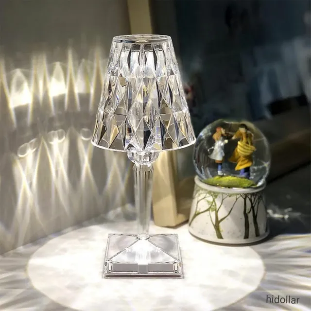 Modern Acrylic Crystal Diamond Usb Charging Touch Table Lamp Atmosphere Lamp