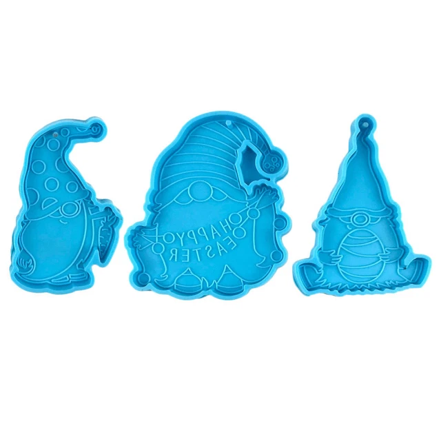 3 stücke zarte gnome formen keychain silikon diy formen ostern anhänger formen