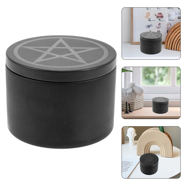 Ataúd de hierro forjado caja de joyas caja de chapa de metal Black