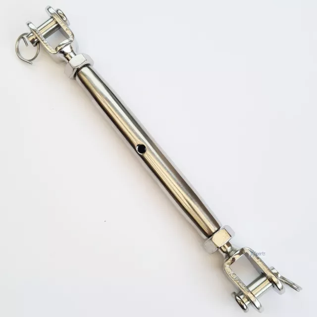 Stainless Steel M4 Closed Body Turnbuckle Jaw & Jaw Wire Rope Rigging Screw 316