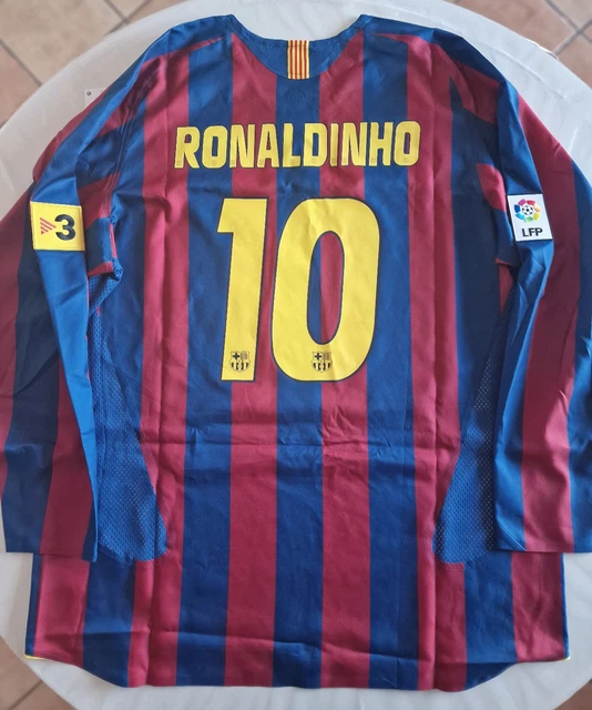 VINTAGE FC BARCELONA Home 2005-2006 Ronaldinho Camiseta Jersey Maglia