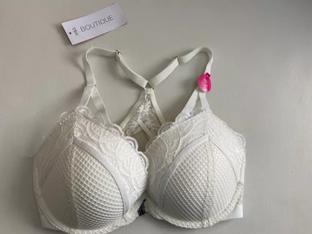 M&S Body Push Up Plunge Bra Lightweight Cup Nude White or Black