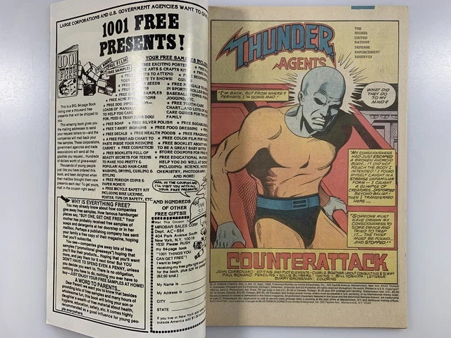 T.H.U.N.D.E.R. AGENTS #12 Vol.2 : 1983 HIGH-GRADE BLUE RIBBON COMICS THUNDER 3