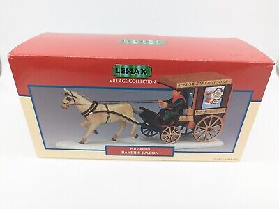 Vintage Lemax Village Collection Bakers Wagon Horse Carriage #13370 w/ Box 2001