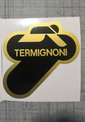 Autocollant Stickers Termignoni Résistant Al Chaleur 10 CM Dx Noir Argent 