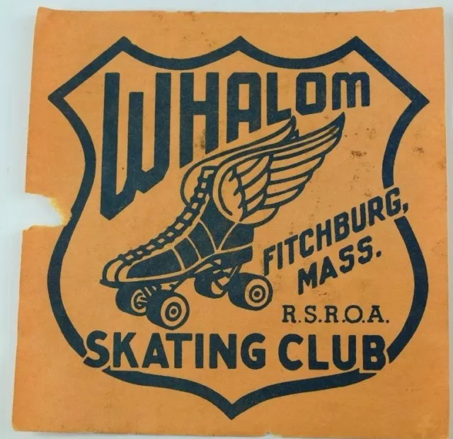 1930's-50's Whalom Skating Club, Fitchburg, Mass. Vintage B4