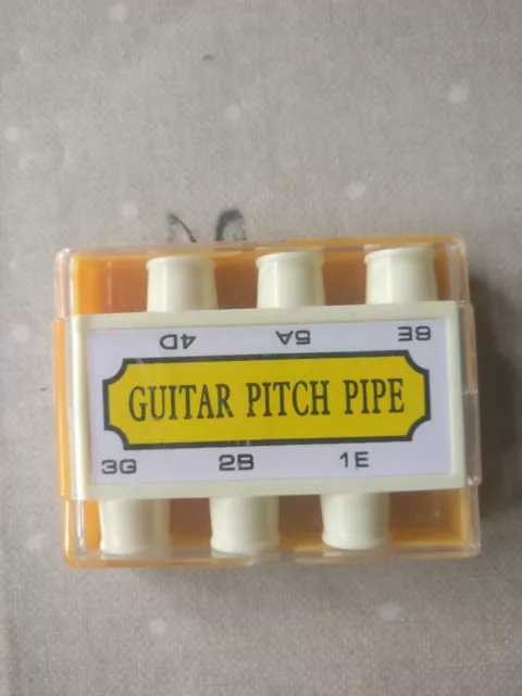 GUITAR PITCH PIPE - 6 tone E A D G B E Tuner Pipes Acoustic Strings NEW UK Stock