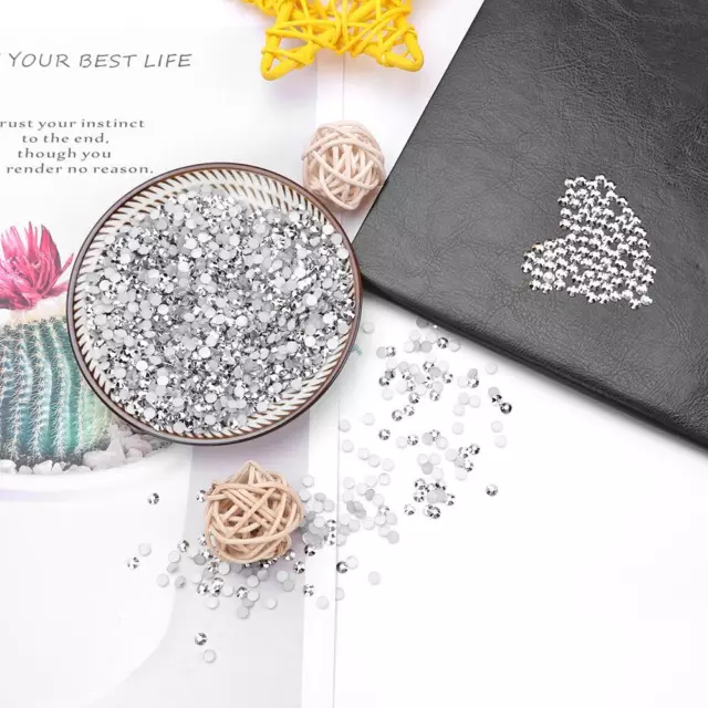 Prosperveil 30 g 4 mm Kristall flache Rückseite Strasssteine Strass Steine Rund