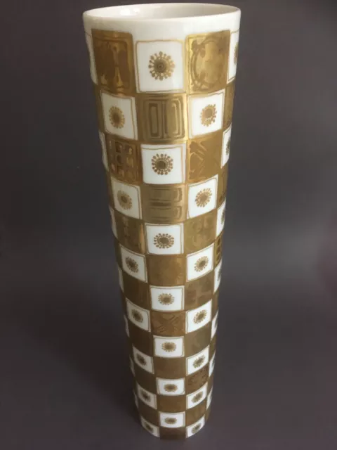 Rosenthal Studio Linie 1593 Björn Wiinblad große Vase 36cm gold Vintage 70er