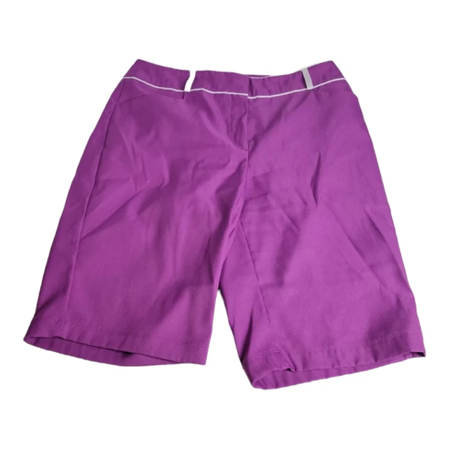 TAIL WHITE LABEL Shorts Womens 8 Purple Bermuda Golf Comfort
