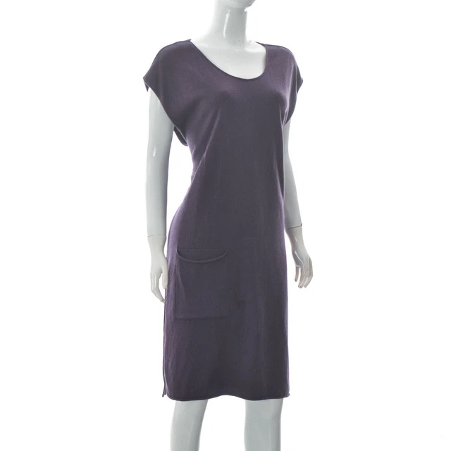 Gudrun Sjoden Femmes Decolleté One-Pocket Droit Robe Manches Court Manche