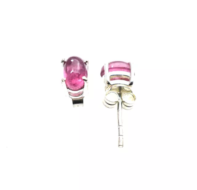 925 SOLID STERLING SILVER PINK TOURMALINE STUD EARRING 1 i516 $9.26 ...