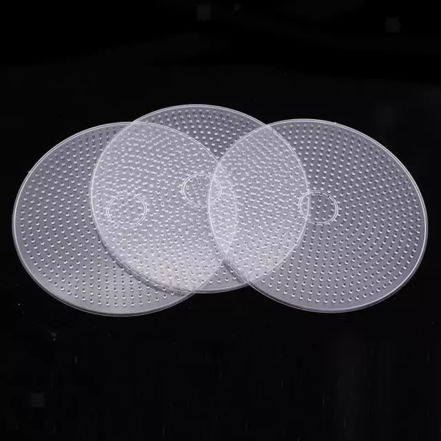 3 Pièces Grand Rond Clair  Fusible Perles Panneau Perforé Pour Enfants