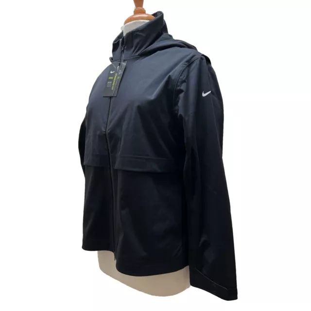 NIKE HYPER SHIELD Storm FiT Golf Rain Jacket Blue Black Size S