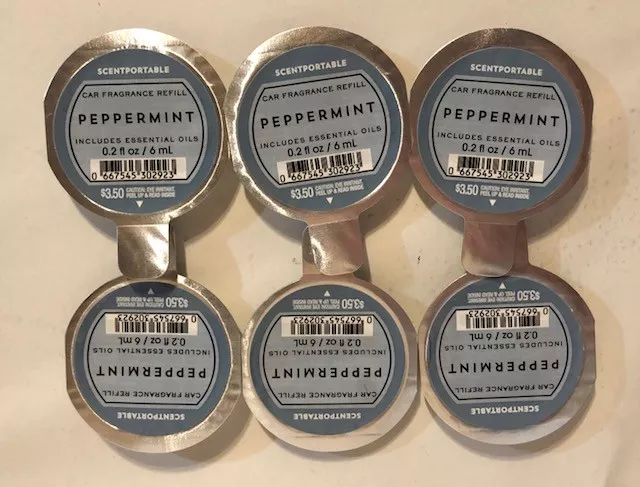 Bath & Body Works Peppermint Scentportable Refill Disc x6