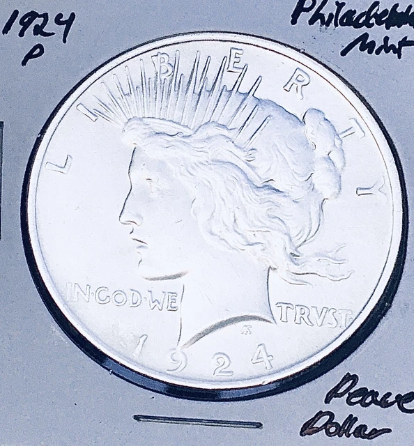 1924-P Philadelphia Mint Amazing Monster Key Date! U.s. Peace Dollar. Wow!