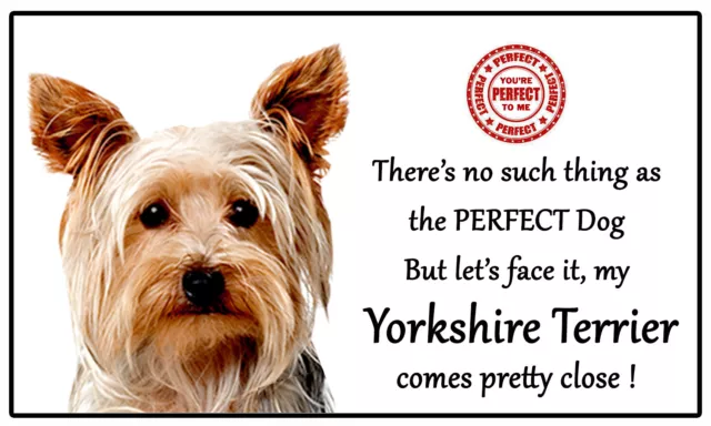 Yorkshire Terrier Dog Gift - Perfect Dog - Fun novelty Flexible 5" x 3" Magnet