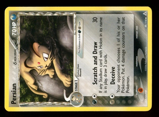 Pokemon Ex Holon Phantoms Unco #48/110 Persian