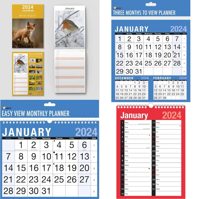 2024 CALENDAR FAMILY Calendar Slim Wall Month to View Monthly Planner