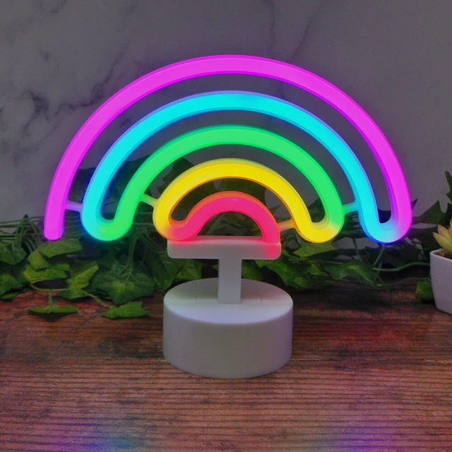 RAINBOW LED NEON Light Stand Bar Lamp Home Nursery Room £11.95