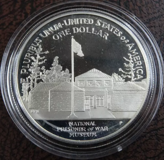 1994-P Prisoner War Museum Proof Silver Dollar US Mint Commemorative $1 Capsule 3