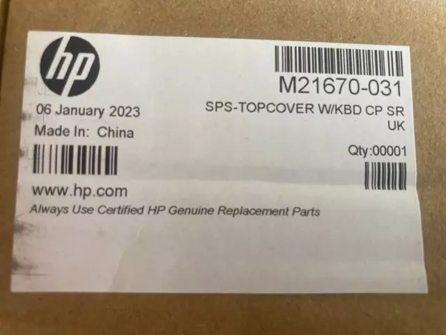 Nuevo Genuino Hp M21670-031 Teclado Reino Unido / Cubierta Superior Probook 640 G8 (Inc Iva)