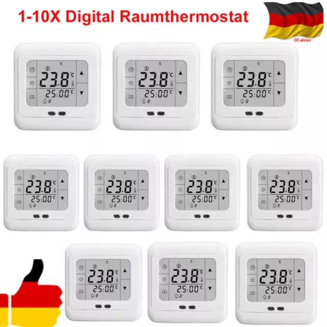 Touchscreen Digital Thermostat Fußbodenheizung Raumthermostat Programmierbar 16A