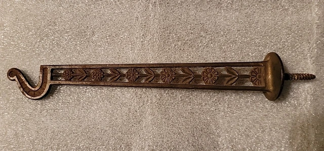 Beautiful Vintage Antique Eastlake Cast Iron Plant Hanger Hook Coat Hook