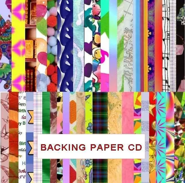 Backing Papers CD. 3700 Sheets for Card Making etc ,Toppers, Craft Menu Driven