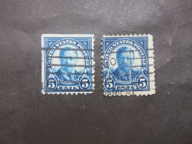 1922 USA Amerika Mi-Nr. US 267 Theodore Roosevelt 2 x 5 US-Cent gestempelt