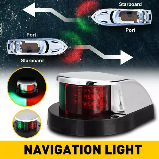 BOAT LED NAVIGATION Bow Light, Red/Green, Top Mount, Marpac Brand 7-6598  $49.95 - PicClick