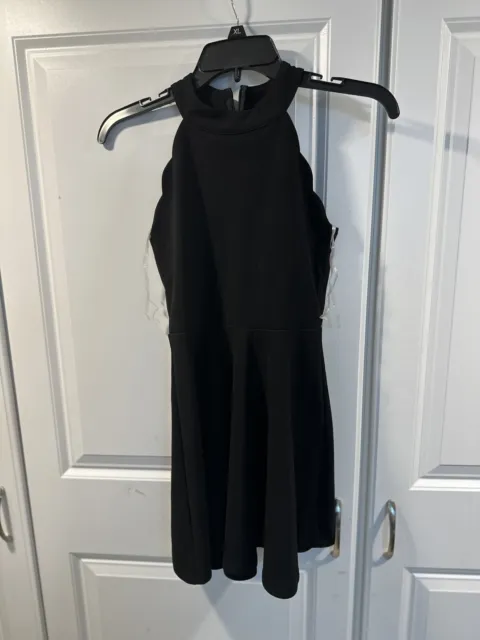 Girls fancy Black Little Dress size Medium sally miller couture NWT