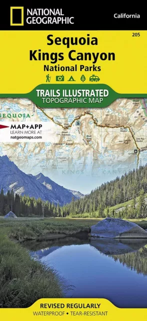 National Geographic Sequoia Kings Canyon Trails Illustrated Topo Map #205