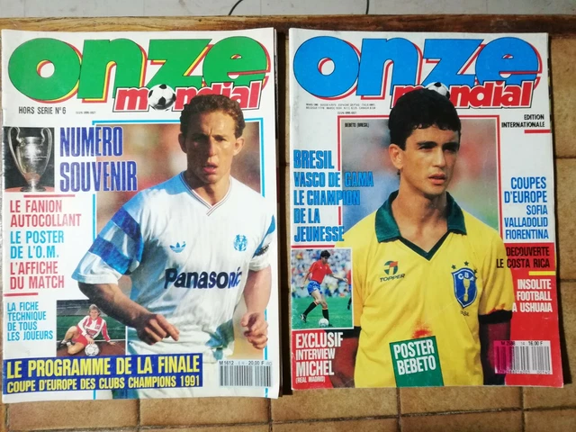 12 MAGAZINE FOOTBALL  ONZE MONDIAL  Année 1991 Complet avec POSTER et FICHES EUR 25,00 - FR