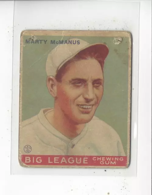 1933 Goudey #48 Marty McManus RC Red Sox - LOW GRADE