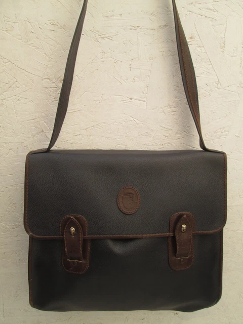 TRUSSARDI SAC A main en toile et cuir besace bandouliere vintage bag a saisir EUR 115 00 PicClick FR