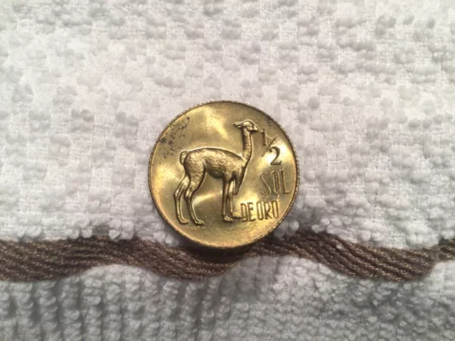 1967 Peru 1/2 Sol De Oro