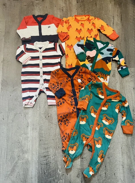 Pacchetto tute unisex bambino 0-3 mesi stampa animale tamponi successivi