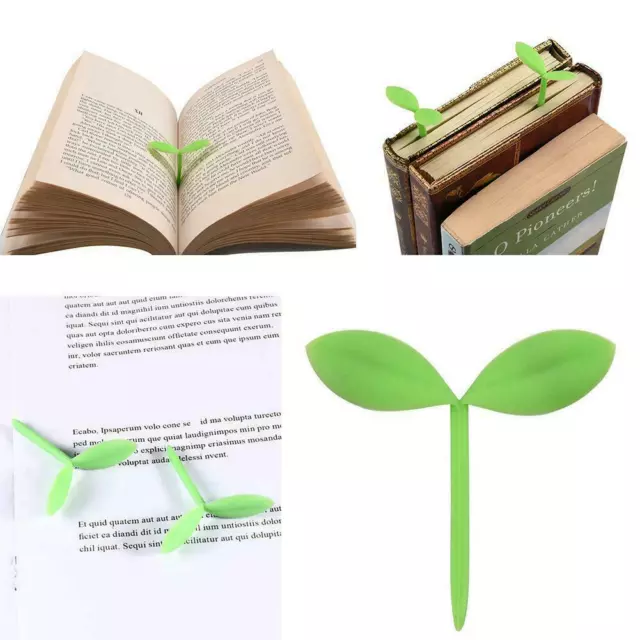 Silicone Bookmark Green Grass Sprout Buds Indentifier Marker Lot I6