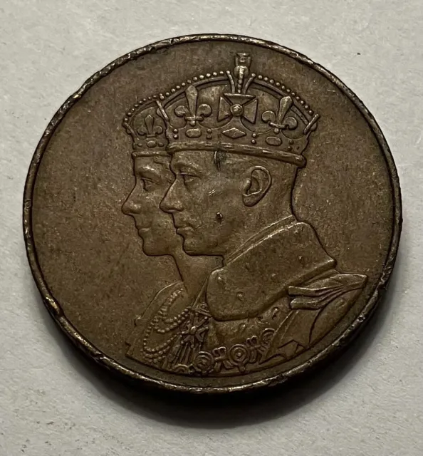 1939 Canada Commemmorative Royal Visit Medal Coin- "small"
