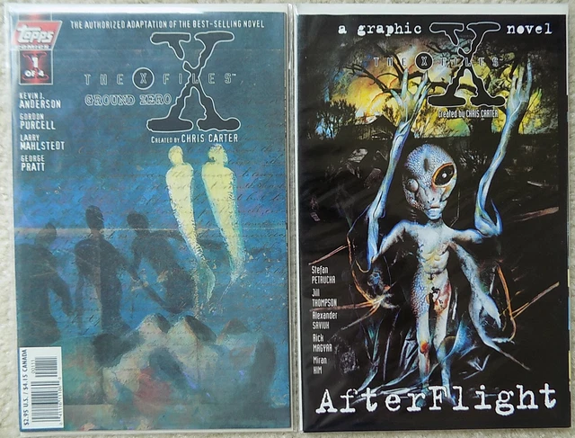 2 X-FILES 97 COMICS AFTERFLIGHT VOL 1 #1 GROUND ZERO #1 of 4 TOPPS CHRIS CARTER