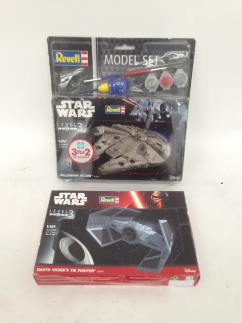 Revell Star Wars Millennium Falcon Darth Vader Tie Fighter Kit Sealed 03600/02