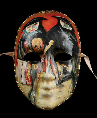 Mask from Venice Volto Face Bauta IN Paper Mache Creation Handmade 22599 V9