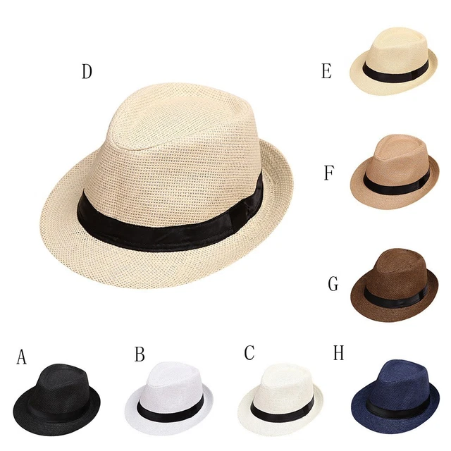 Babyzubehör Erstausstattung Strand Stroh Gangster Kinder Fedora Mütze 3