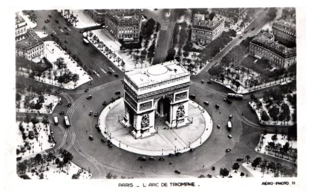 L' Arc De Triomphe,Paris.vtg Real Photo Postcard Rppc*A24