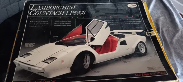 1988 TESTORS Fujimi LAMBORGHINI COUNTACH LP500S - 1/16 Scale Model Kit  Read...